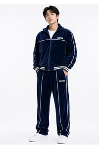 Nuevo Estilo OEM, Chándal de Terciopelo Personalizado para Hombre / Conjunto Deportivo de Terciopelo para Hombre / Chándal de Terciopelo Hecho a Medida con Logotipo Personalizado - Product Image 3