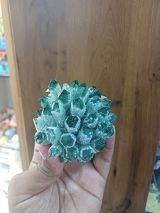 Green <b>crystal</b> <b>cluster</b> raw mineral formation decorative stone specimen for home styling collection display and gifting - Product Image 5