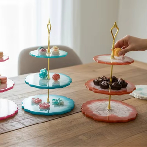 ชั้นวางเค้กแบบหลายชั้น: จานเสิร์ฟขนมหวานสุดหรู ของตกแต่งงานเลี้ยง - Product Image 1