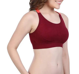 Best Design Maroon Color Women's Sport Bra For Yoga & Running Lightweight Fabric Multi Color Plus Size Sports Bra for Casual Use - Product Image 2