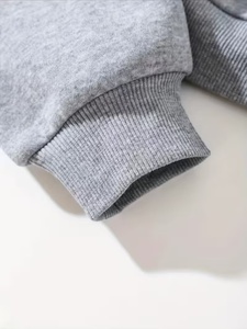 Women's Gray Hooded <b>Zip</b>-<b>Up</b> <b>Cropped</b> Hoddie Casual Short Length Cotton Blend Knitted Hoodie with Pockets Autumn Wear - Product Image 3