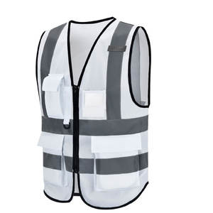 Gilet de sécurité haute visibilité réfléchissant avec poche zippée, conforme à la norme ANSI Classe 1, avec éclairage LED, imperméable, logo personnalisé, vêtements de travail - Product Image 3