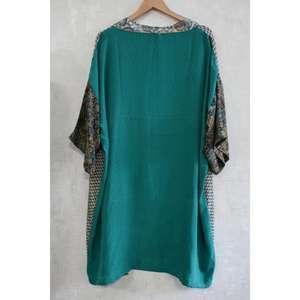 ชุดกิโมโนผ้าไหมอินเดียทำมือ ระบายอากาศได้ดี ไซส์ใหญ่ คอวี ยาวถึงข้อเท้า สำหรับผู้หญิง ชุดนอนฤดูใบไม้ร่วง ชุดคลุมลำลอง ของขวัญสำหรับเธอ - Product Image 4