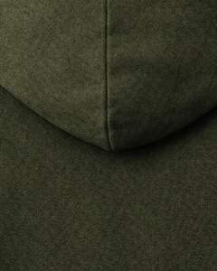 Sweat à capuche vert olive minimaliste avec logo pigeon en strass, coupe oversize, en molleton épais, avec poche kangourou, personnalisable, style streetwear - Product Image 6