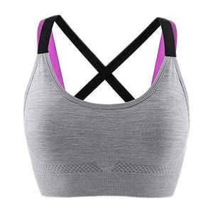 Sujetador deportivo sin costuras de secado rápido a la moda para mujer, ropa activa transpirable, sujetadores de entrenamiento Fitness XL de talla grande al por mayor - Product Image 2