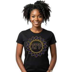T-shirt en coton personnalisé à manches courtes et col rond pour femme, coupe ajustée, imprimé diamants, style décontracté estival, streetwear respirant et écologique - Product Image 1