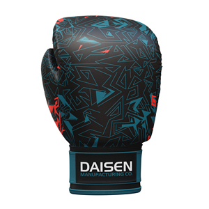 Guantes de Boxeo Elegantes con Patrón Geométrico, Guantes de Entrenamiento de Cuero Sintético, Soporte Cómodo para la Muñeca para Uso en Fitness - Product Image 3
