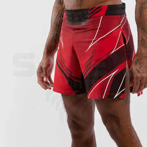 Shorts de Muay Thai MMA Hechos a Medida de Fábrica al por Mayor, Unisex, Transpirables, Elásticos, Ligeros, de Secado Rápido, Duraderos, 100% Poliéster, Deportivos - Product Image 4