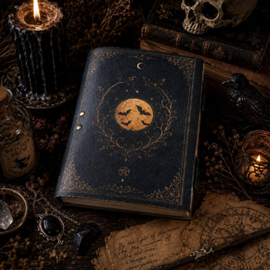 Diario de Cuero para Brujas con Candado, 200 Páginas, Libro de Hechizos y Pociones, Libro de Sombras, Grimorio Gótico Hecho a Mano, Libro de Hechizos Wiccanos - Product Image 4