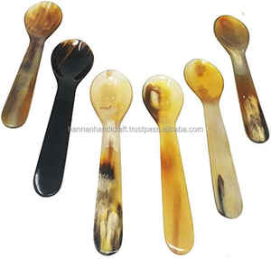 Juego de Cucharas de Cuerno de Búfalo Natural Pulido de Calidad para Café, Té y Vino - Utensilios de Cocina, Vajilla - Product Image 4