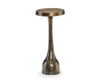 Table d'appoint cylindrique moderne en métal avec finition lisse pour la décoration d'appartements contemporains et un mobilier d'appoint élégant