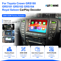 Interface sans fil CarPlay Android Auto pour Toyota Crown Royal Saloon GRS180 GRS181 GRS182 GRS184 2004-2008 – Amélioration de l'écran d'origine