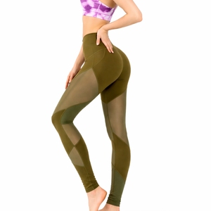 Leggings de yoga de cintura alta con paneles de malla para mujer, elásticos, ajustados, para fitness, entrenamiento, gimnasio, transpirables. - Product Image 3