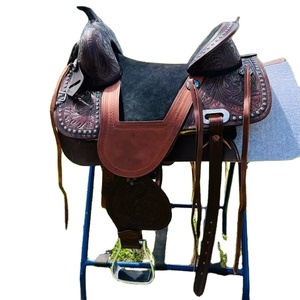 TI101OA069 Customized Western English Genuine Premium Leather Treeless Horse Saddle <b>Soft</b> Seat Stainless Steel Hardware for - Product Image 1
