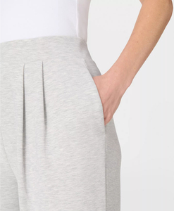 Pantalon évasé sans couture pour femme avec taille côtelée croisée en V, effet froncé invisible, jambes évasées, pantalon large de sport - Product Image 5