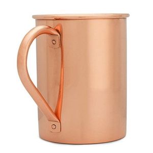 Ensemble de tasses en cuivre 400 ml, écologiques, en cuivre pur, avec poignée et bouchon à paille, haute qualité, pour bière, vin, cocktails Moscow Mule - Product Image 2