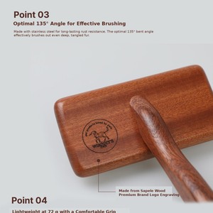 Brosse à poils pour animaux de compagnie, brosse à poils en bois, pour éviter les nœuds, haute qualité, meilleure brosse de toilettage, outils de toilettage pour chats, brosse pour chat - Product Image 4
