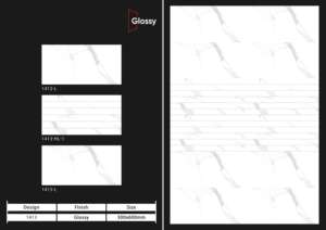 กระเบื้องบุผนังเซรามิกเคลือบเงาคุณภาพพรีเมียม ขนาด 300x600 มม. (30x60 ซม. / 12x24 นิ้ว) สำหรับตกแต่งผนังภายในอย่างหรูหรา เหมาะสำหรับห้องน้ำสไตล์โมเดิร์น - Product Image 3
