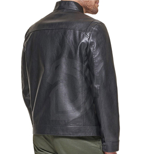 Veste en cuir décontractée pour homme, prix de gros, haute qualité, style tendance, veste en cuir à la mode pour homme - Product Image 1