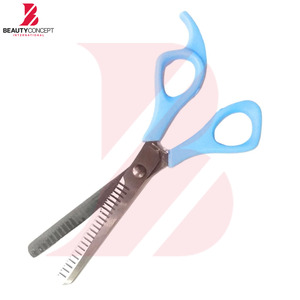 กรรไกรตัดผมด้ามจับพลาสติกสีฟ้าอ่อนกรรไกรตัดผมแบบมืออาชีพสำหรับผู้เริ่มต้นและมืออาชีพ - Product Image 2