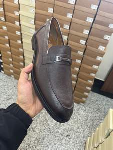 Chaussures habillées pour hommes grande taille en cuir véritable noir imperméables légères type Oxford et mocassins avec semelle extérieure en TPR - Product Image 4