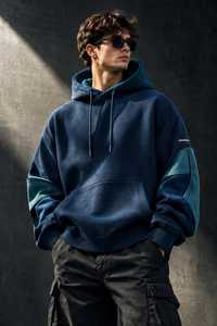 Sudadera con Capucha Extra Grande para Hombre, Tejida, Forrada, de Doble Capa, Informal, 100% Algodón, Antiarrugas, para Invierno - Product Image 6