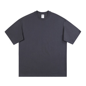 Camiseta Casual de Cuello Redondo para Hombre, 100% Algodón, Tejido de Punto, Manga Corta, Corte Regular, Color Sólido, Teñido Liso, Tela Transpirable - Product Image 1