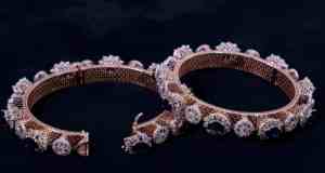 Women's 9K <b>Rose</b> <b>Gold</b> Oval Cut Diamond Pacheli <b>Bangle</b> 10.74 CT IJ SI Rhodium Plated Custom Weight IGI Certified Trendy Bracelet - Product Image 5