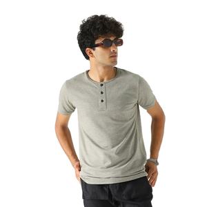 Lightweight 100% Cotton <b>Men's</b> <b>Henley</b> Neck T <b>Shirt</b> Breathable 180 GSM Plain Short Sleeve <b>Henley</b> T <b>Shirts</b> For Summers - Product Image 1