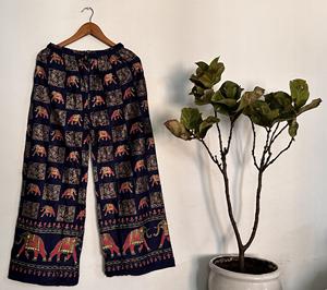 Elegant 100% Cotton <b>Pyjama</b> Pants <b>for</b> Women Casual Rayon Crepe Palazzo Soft Woven Sleepwear Breathable Fashionable <b>Summer</b>/Winter - Product Image 3