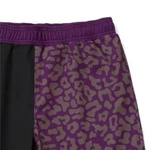 Shorts MMA pour hommes, impression par sublimation, noir, violet, motif léopard, évacuation de l'humidité, séchage rapide, polyester, vêtements de sport de combat - Product Image 3