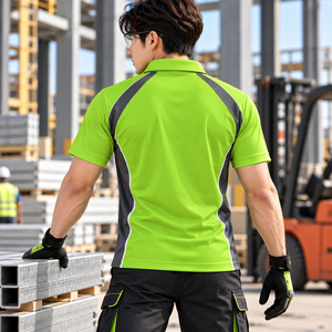 1. เสื้อโปโลทำงานผู้ชาย OEM ปักโลโก้ได้ แขนสั้น แห้งเร็ว ระบายอากาศ ซับเหงื่อ เสื้อผ้าทำงานสำหรับธุรกิจ - Product Image 2