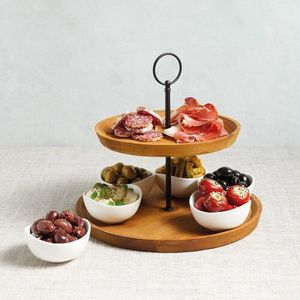 Elegant Natural Wooden <b>Cake</b> Stand With Smooth Round Plate For <b>Wedding</b> Dessert Table And Home Kitchen Display - Product Image 6