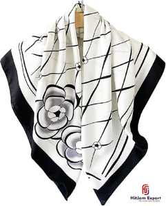 Premium Printed Long <b>Scarf</b> Soft Fabric Custom Logo Head <b>Scarf</b> White Label OEM ODM Textile Manufacturer Bali Export - Product Image 2