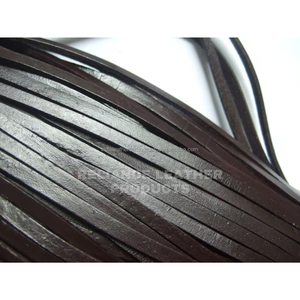 Dark Brown Flat <b>Leather</b> Cord 4mm Handmade Genuine <b>Leather</b> Lace for Jewelry Craft - Product Image 2