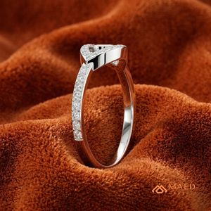 Silver Urban Street Style <b>Eye</b> Shape Engagement <b>Ring</b> for Women Elegant Halo Promise Daily Wear Jewelry <b>Ring</b> - Product Image 2