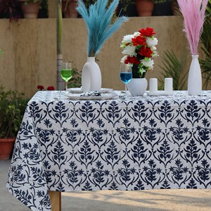 Custom Size Elegant Indian Print <b>Tablecloth</b> Ethnic Design Printed Rectangular Table Cloth <b>Rectangle</b> - Product Image 1