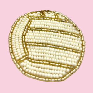 Broche de mujer hecho a mano con lazo de cuentas, bordado, chapado en cobre y plata, con aplique de perlas, diseño de moda, trabajo personalizado - Product Image 2