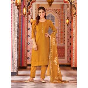 FANCY RUSSIAN SEQUENCE BORDER WORK TOP BOTTOM CON DUPATTA - Product Image 1
