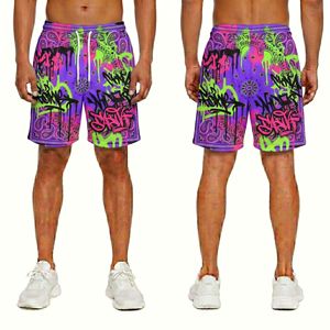 Tropical <b>Leaf</b> Beach Running Lightweight Breathable Athletic Vacation Sports Sublimation Mesh Shorts - Product Image 3