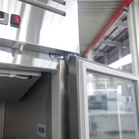 Verticale waterkoeler van roestvrij staal voor hotels, 476L keukenkoelkast, display voor groenten, fruit en voedsel.