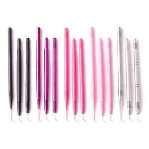 High Quality Customized Logo Eyelash Separating Tool Lightweight Stainless Steel Serrated Needle Lash Comb with Pointed Tip - Product Image 1