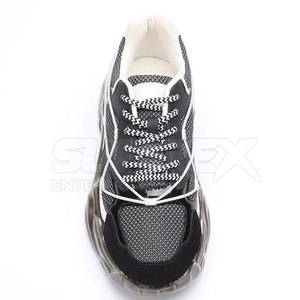 Baskets tendance en cuir de vachette respirantes avec doublure en mesh et fermeture à lacets pour l'entraînement professionnel en salle de sport - Product Image 3