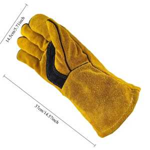 Guantes de seguridad, guantes de trabajo resistentes a cortes, guantes de cuero de vaca - Product Image 6