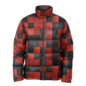 Sublimation Printed Bubble Cotton Zip-Up Wholesale <b>Plus</b> <b>Size</b> Hooded Puffer <b>Jacket</b> Windproof Waterproof - Product Image 1