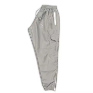 Conjunto de 2 Piezas Personalizable Otoño 2026, 100% Algodón, Antiestático, Estilo Hip Hop, Chaqueta Cortavientos y Pantalones Cortos con Cierre para Hombre, Tallas Grandes - Product Image 3