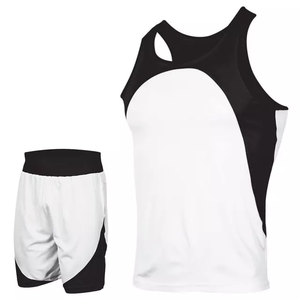 Ensemble uniforme de boxe unisexe sur mesure OEM ODM, short et maillot de boxe, logo personnalisé, toutes couleurs, toutes tailles, marque privée, vente en gros - Product Image 2