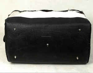 Sac de sport et de week-end unisexe multifonction en cuir véritable avec fermeture éclair, style fourre-tout, modèle LHDB-0115 - Product Image 2