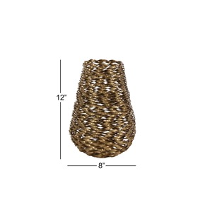 Vase de table en métal finition or moderne, porte-fleurs décoratif pour la décoration intérieure, vente en gros, élégant, luxueux, raffiné, de qualité supérieure, B2B - Product Image 1
