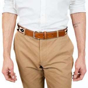 Ceinture en cuir tressé de luxe pour homme, en cuir de vachette véritable, faite à la main, de haute qualité, avec boucle ardillon – Vente en gros - Product Image 3
